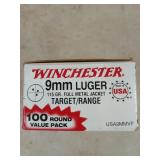 70 rounds +/- 9 mm Luger 115 gr FMJ