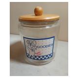 Pillsbury doughboy glass cookie jar 8 x 7.5