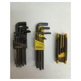 Stanley Allen wrenches, SAE & metric