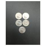 5 Kennedy halves 1971-1974