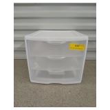 Sterilite plastic three drawer organizer