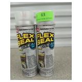 2 cans of flex seal clear, new