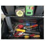 Plastic Blue Hawk toolbox with tray 16.5" &