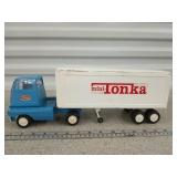 Antique metal / plastic Tonka tractor trailer