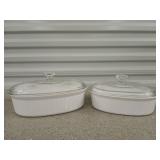 CorningWare casserole dishes w/ lids 1.8, 2.8 L