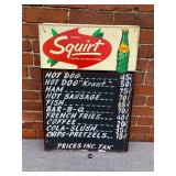 Lernerville Speedway Squirt Soda Menu Board 1968