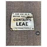 Porcelain Gas Pump Plate Sign