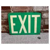 Green Exit Sign, Metal