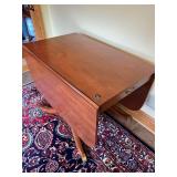 Duncan Phyfe Style Dual Drawer Dropleaf Table