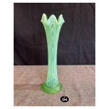 Fenton Green  Boogy Bayou Vase