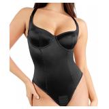 Popilush Corset Bodysuits for Women Black Thong Sh