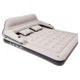 King Size Air Mattress Inflatable Bed with Headboa