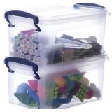 Superio Clear Storage Bins with Lids  Stackable St