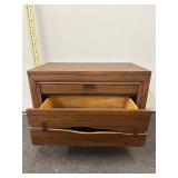 2 drawer wood night stand