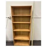 5 tier wood bookshelf