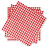 Gatherfun Disposable Red and White Gingham Paper N