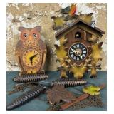 Cuckoo and Owl Clocks