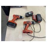 Black and Decker 18V Drills, Charger