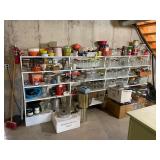Shelves of Glass Jars, Tins, Tupperware