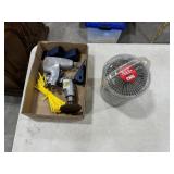 Box of screws. Air impact. Drill etc