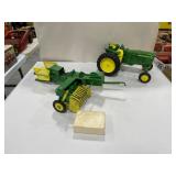 John Deere Tractor and Small Square Baler 1/16