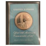 1945-1970 sterling Silver UN comm coin\