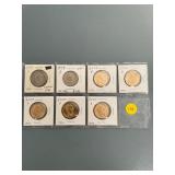 7-Unc Dollar coins