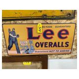 Lee Overalls Tin Sign 22x11"