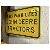 John Deere Metal Sign 18x12"