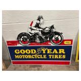 Goodyear Motorcycle Tires Porcelain Sign