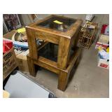 (2) end tables w/glass tops