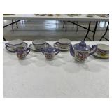 Japan Oriental tea set--4-cups/saucers