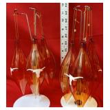 Texas Longhorn College Glass Ornaments lot of 6