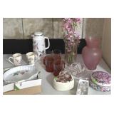 Pink / Flower Lot Trinket Box Lot