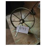 Vintage Iron Wheel Barrow Wheel