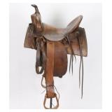 Antique Highback Saddle.