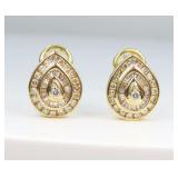 Beautiful Pear Shape Diamond Earrings