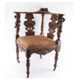 European Antique Carved Chair.