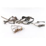 2 Pairs of Western Spurs & Extras