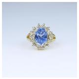 Gorgeous Sri Lanka Blue Sapphire and Diamond