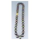 Elegant Black Pearl and Diamond Necklace