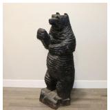 Wood Carving of Grizzly Bear.