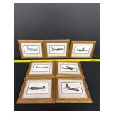 U.S. Army/Air Force Aircraft Framed Pictures