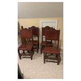 4 antique Spanish Chairs, great match set of four