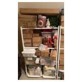 4 shelf unit with contents, all the craft items,