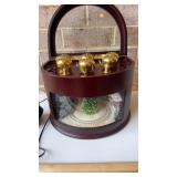 Electric Christmas music box with six Bell top,