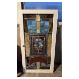 Great stain glass door or window, with a amber