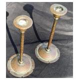 Roycroft Arts & Crafts Hammered Copper Candlestick