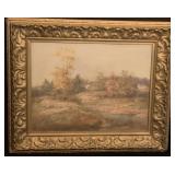 Antique Landscape Oil Painting on Artist