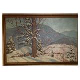 Original "Walter King Stone" Oil Painting  -Winter